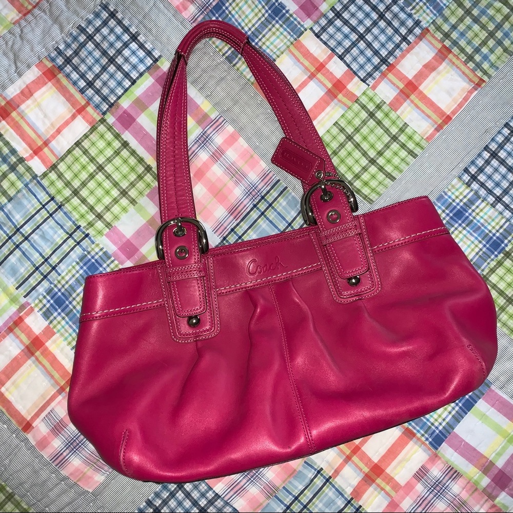Coach Soho Satchel Bag Hot Pink